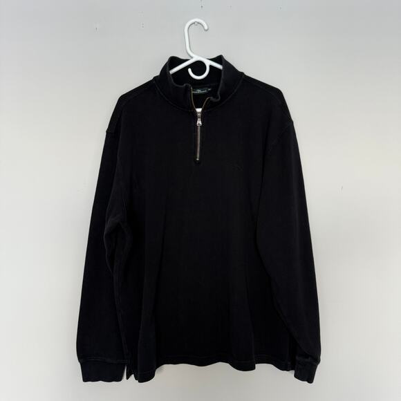 Rodd & Gunn Mens Sweater 2XL Black 1/4 Zip Pullover Casual Minimalist Layering - Picture 1 of 6
